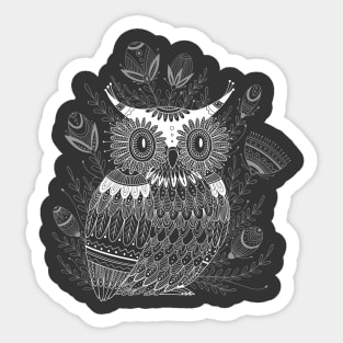 Cute trendy owl in boho style Sticker